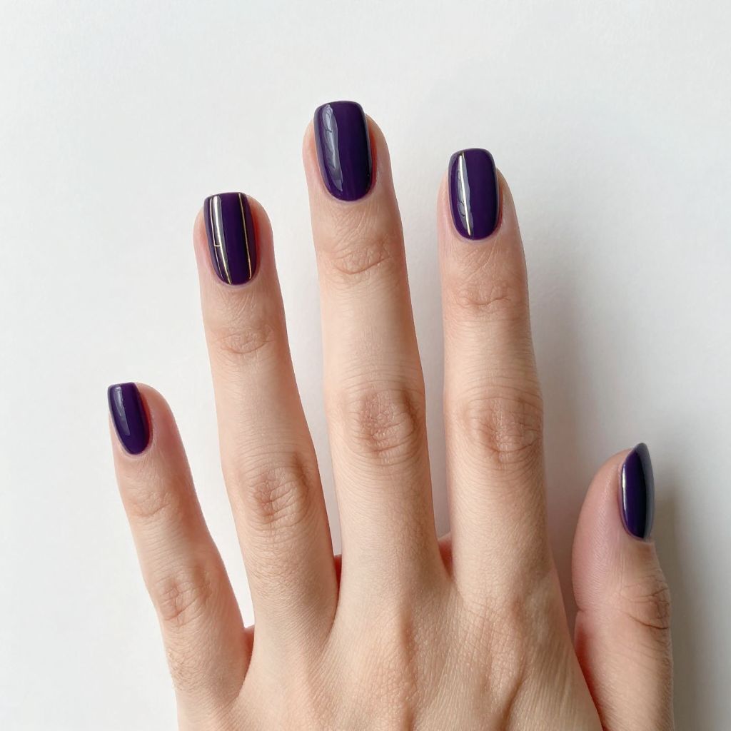 Dark Purple Nails idea 15