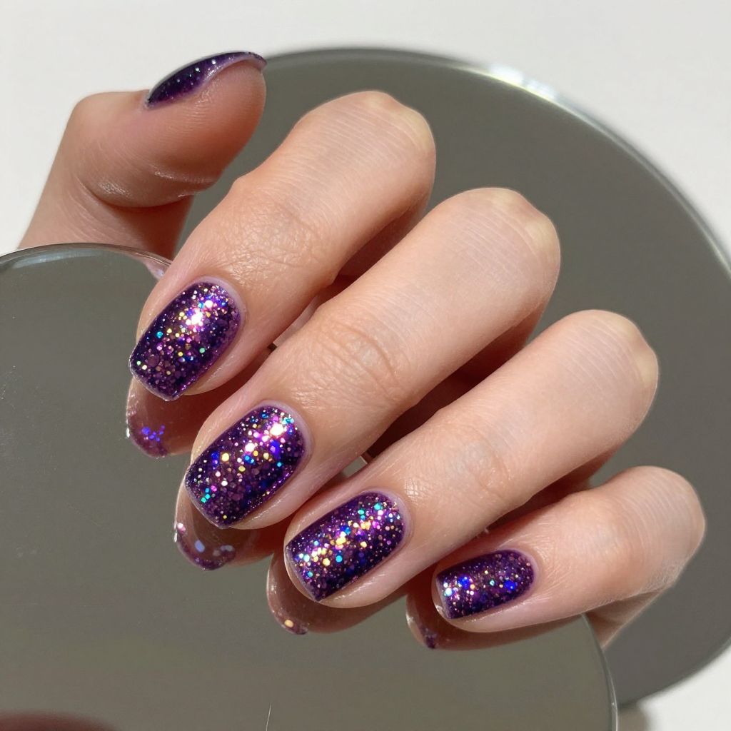 Dark Purple Nails idea 4