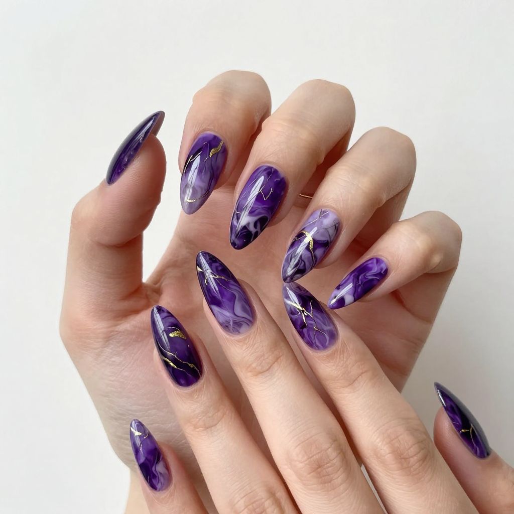 Dark Purple Nails idea 5