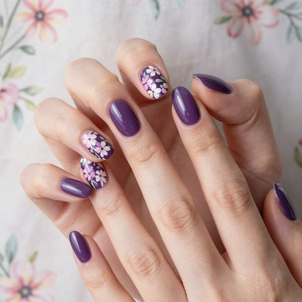 Dark Purple Nails idea 6