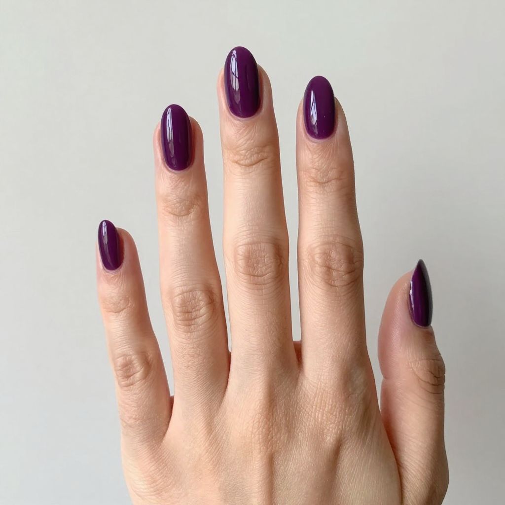Dark Purple Nails idea 9