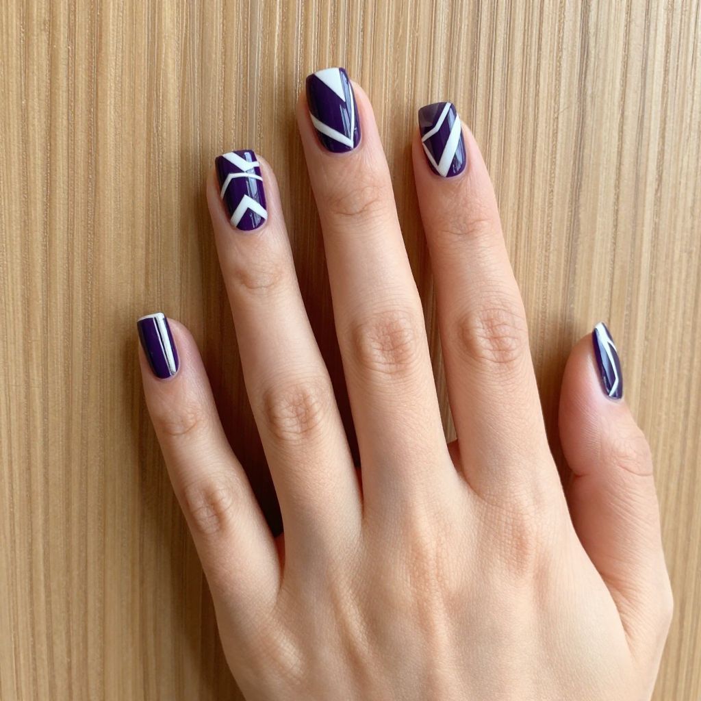 Dark Purple Nails idea 8