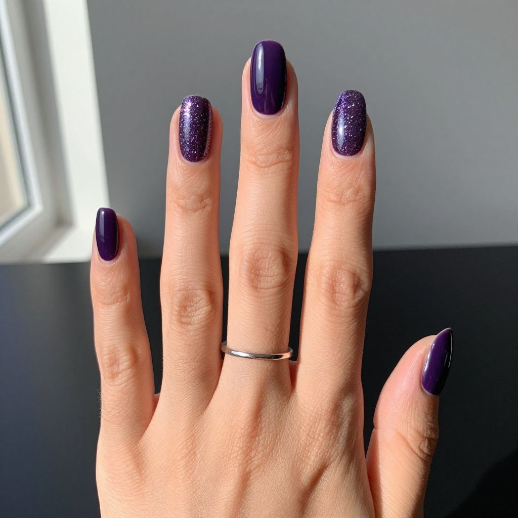 Dark Purple Nail Ideas 13