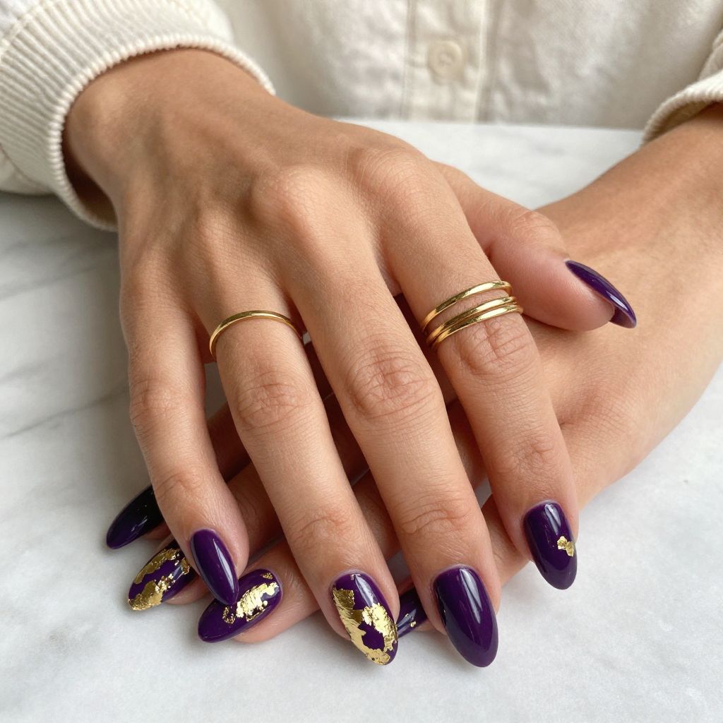 Dark Purple Nail Ideas 14