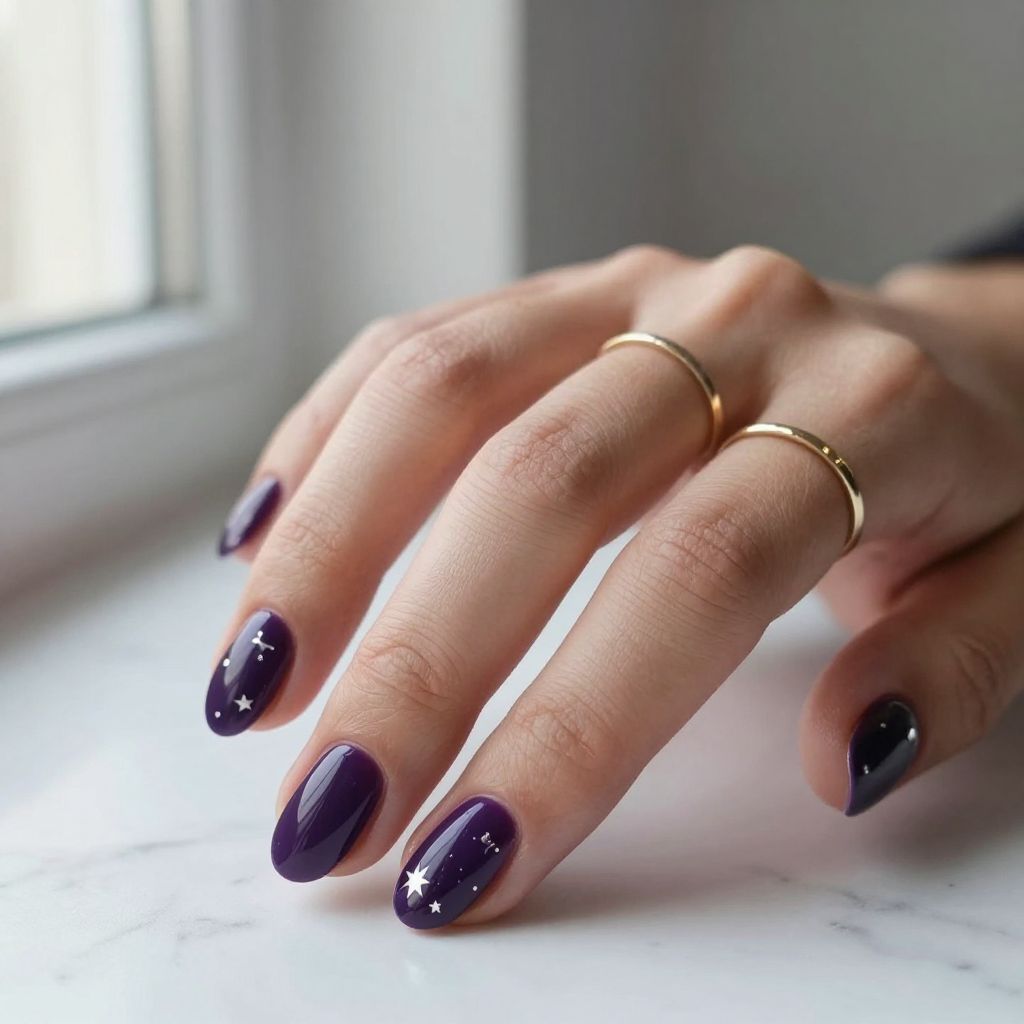 Dark Purple Nail Ideas 15