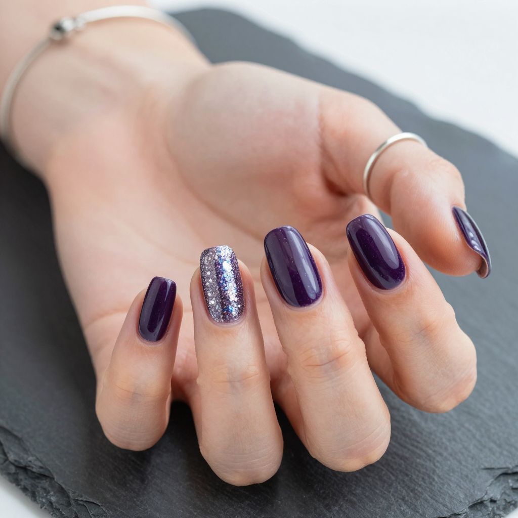 Dark Purple Nail Ideas 9