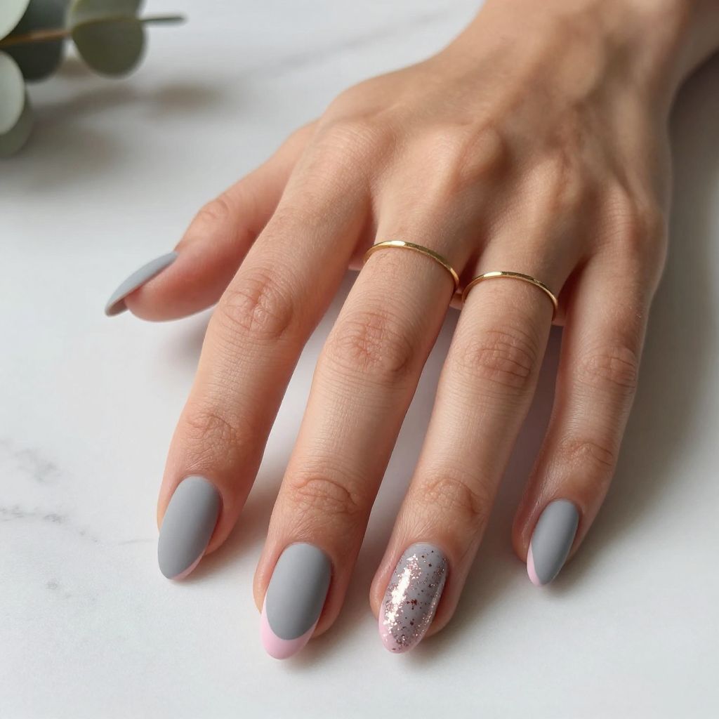 Soft Gray and Millennial Pink