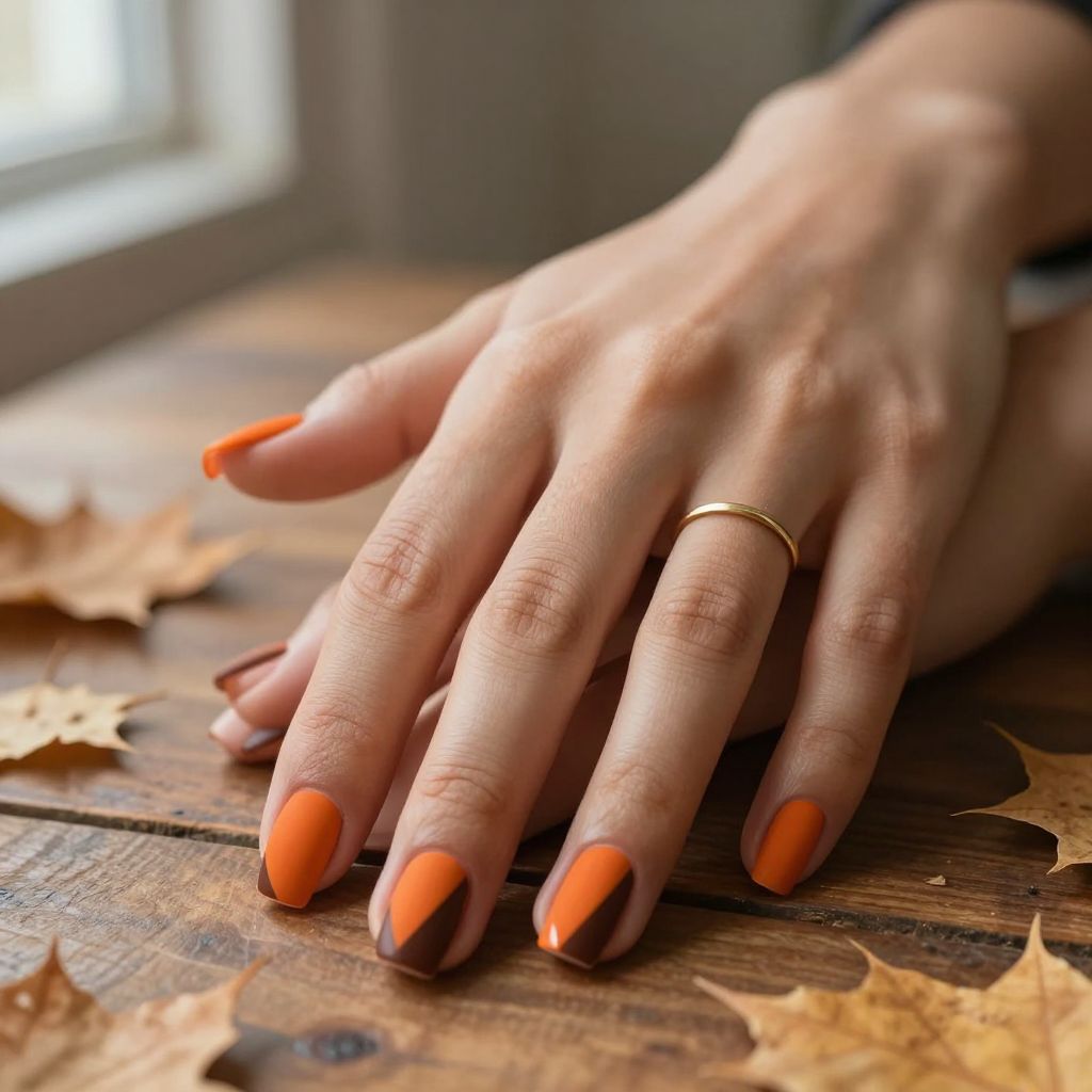 Burnt Orange and Chocolate Brown