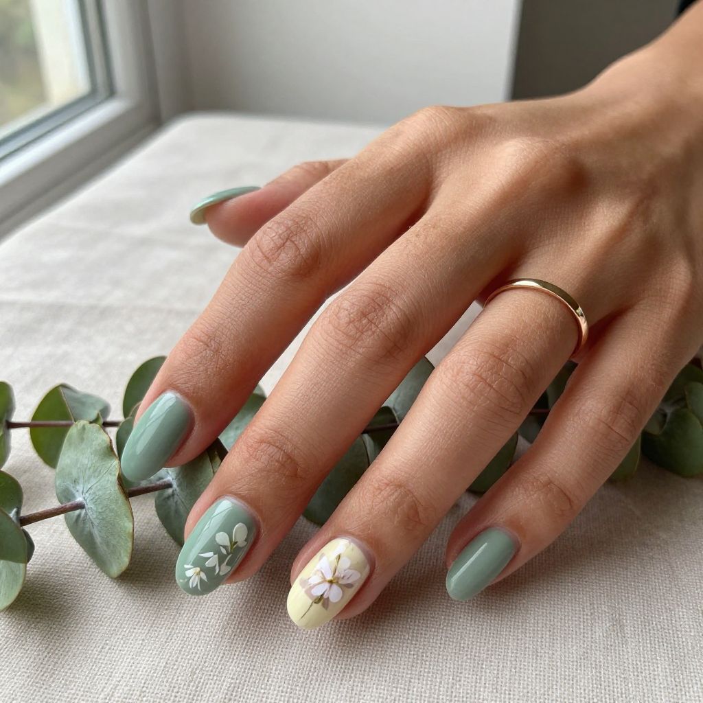 Sage Green and Cream