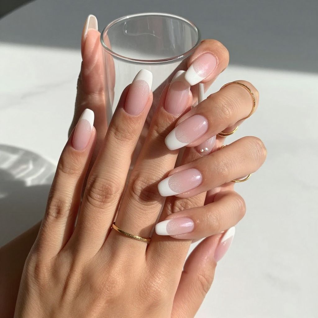 French Fade with Soft Glitter