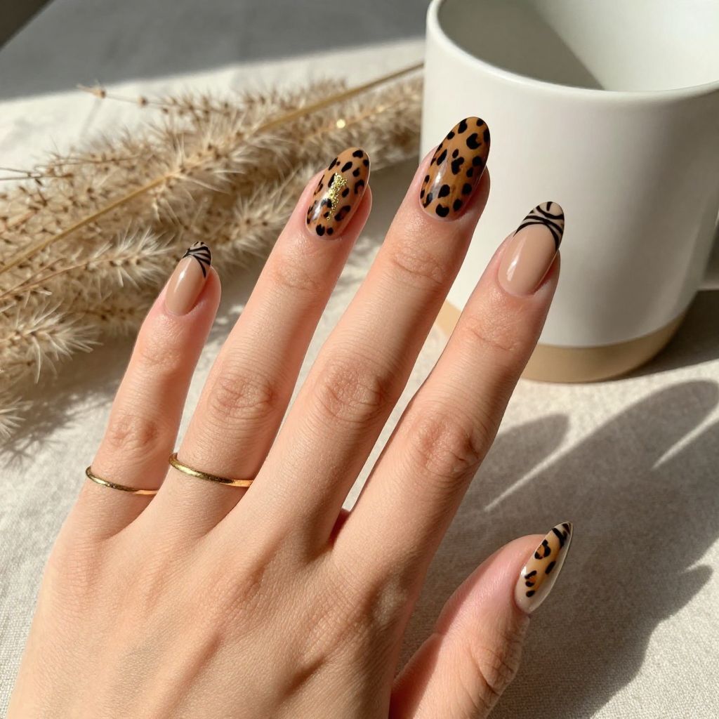 Animal Print Duck Nails