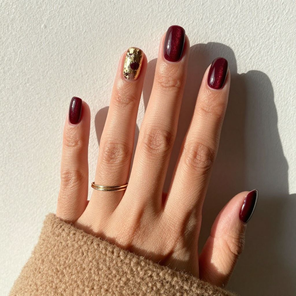 Deep Burgundy Duck Nails