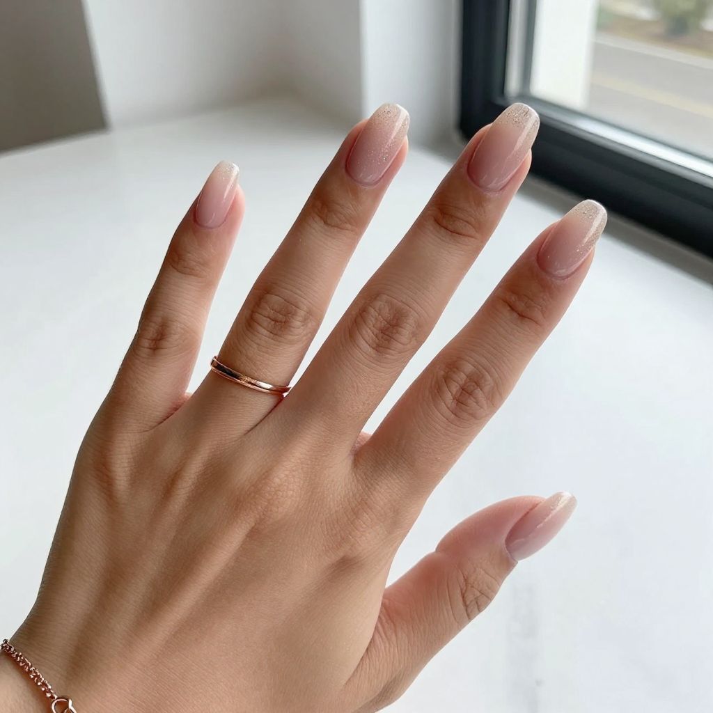 Glitter Fade Duck Nails