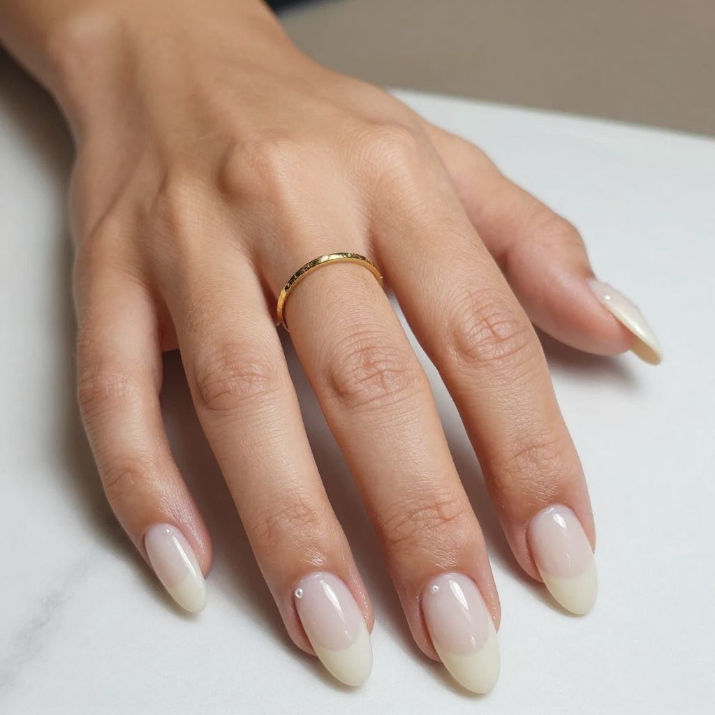 Milky White Duck Nails