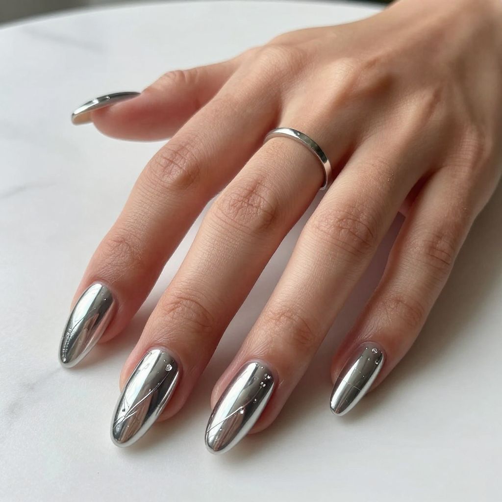 Chrome Duck Nails