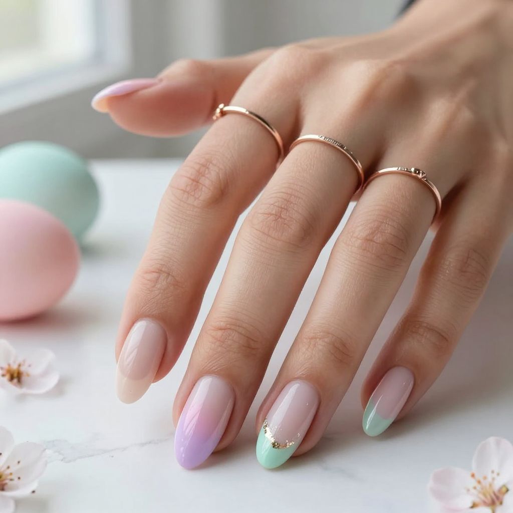 Pastel Ombré Gradient Nails