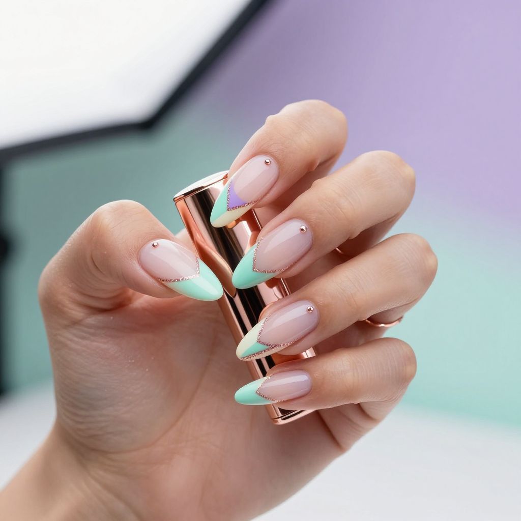 Art deco Easter parade nails