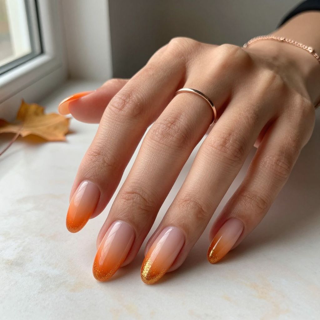 Burnt Orange Ombre Gradient