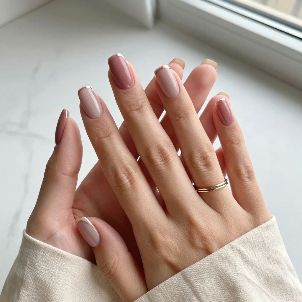 Dusty Rose with Matte Finish Nails