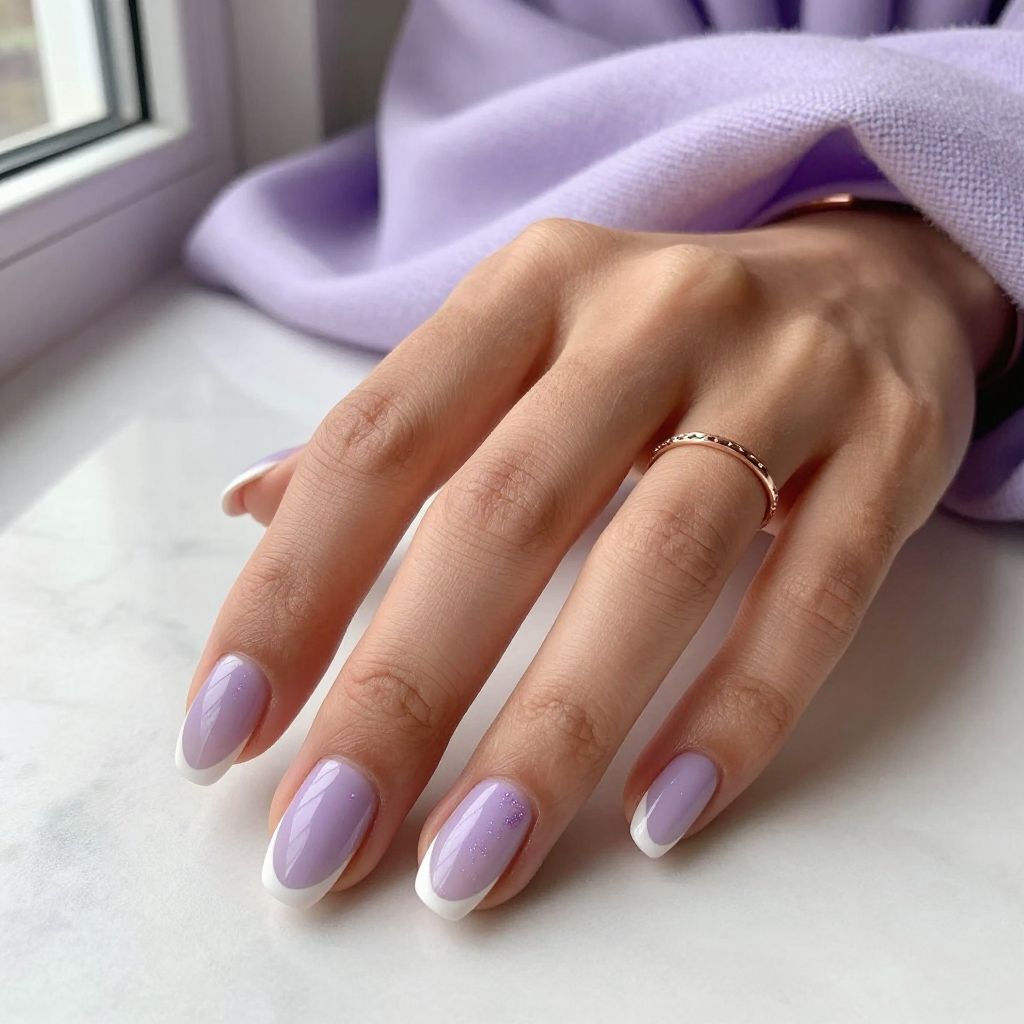Soft Lavender with White Tips