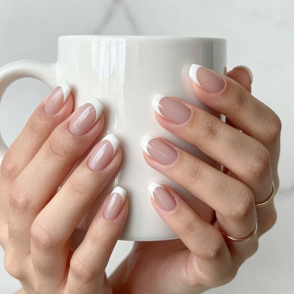 Classic White French Tips