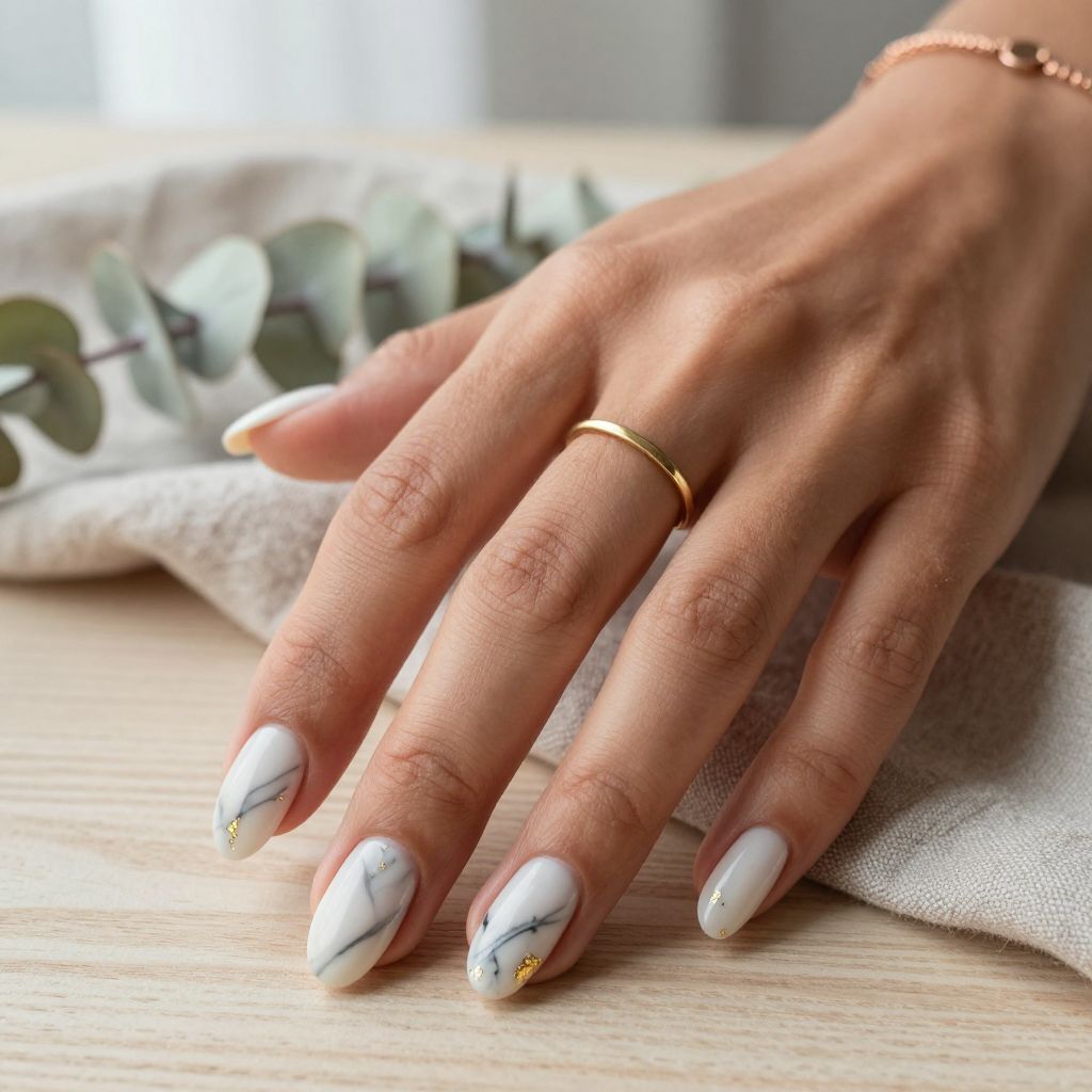 Minimalist Marble Nails