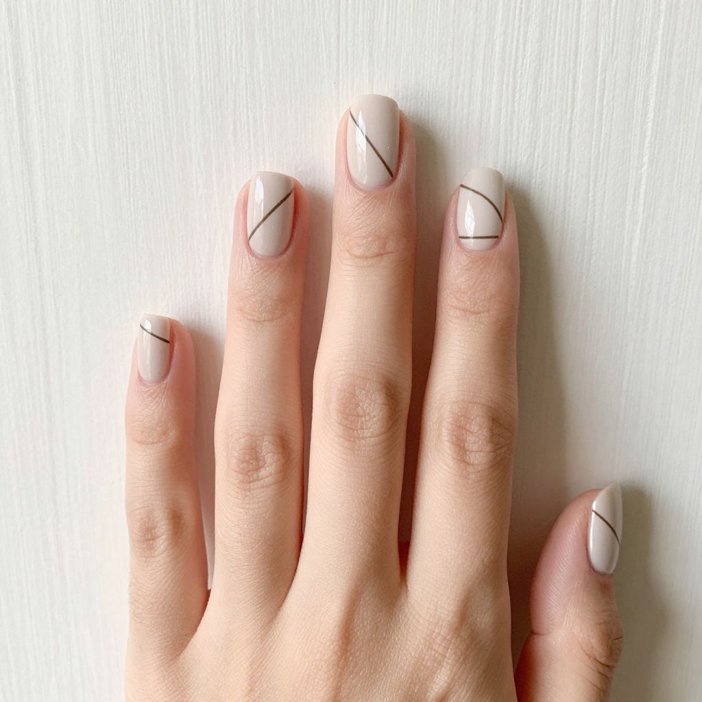 Minimalist Line Work nail idea 13