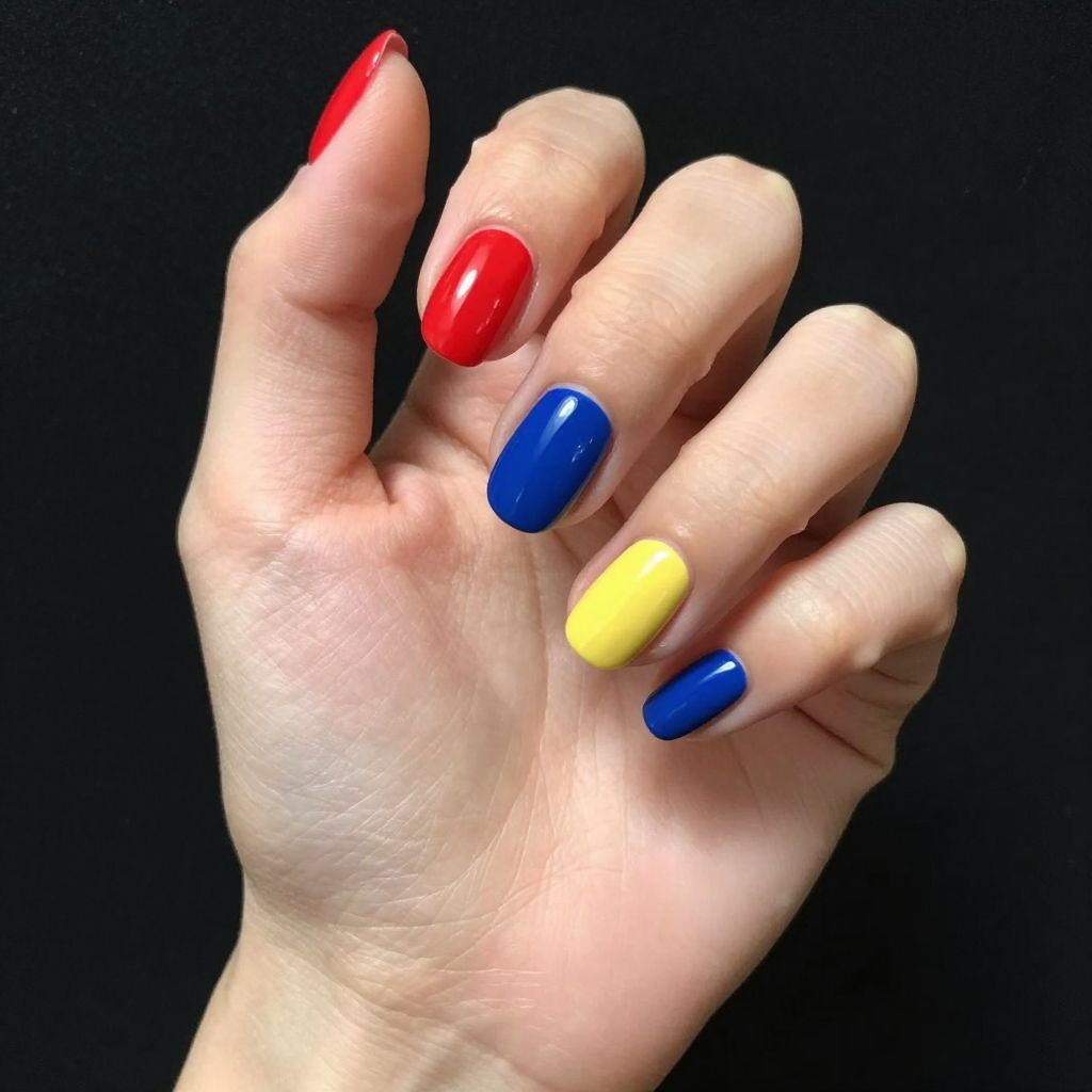 Two Tone Half Moon Manicure nail idea 15