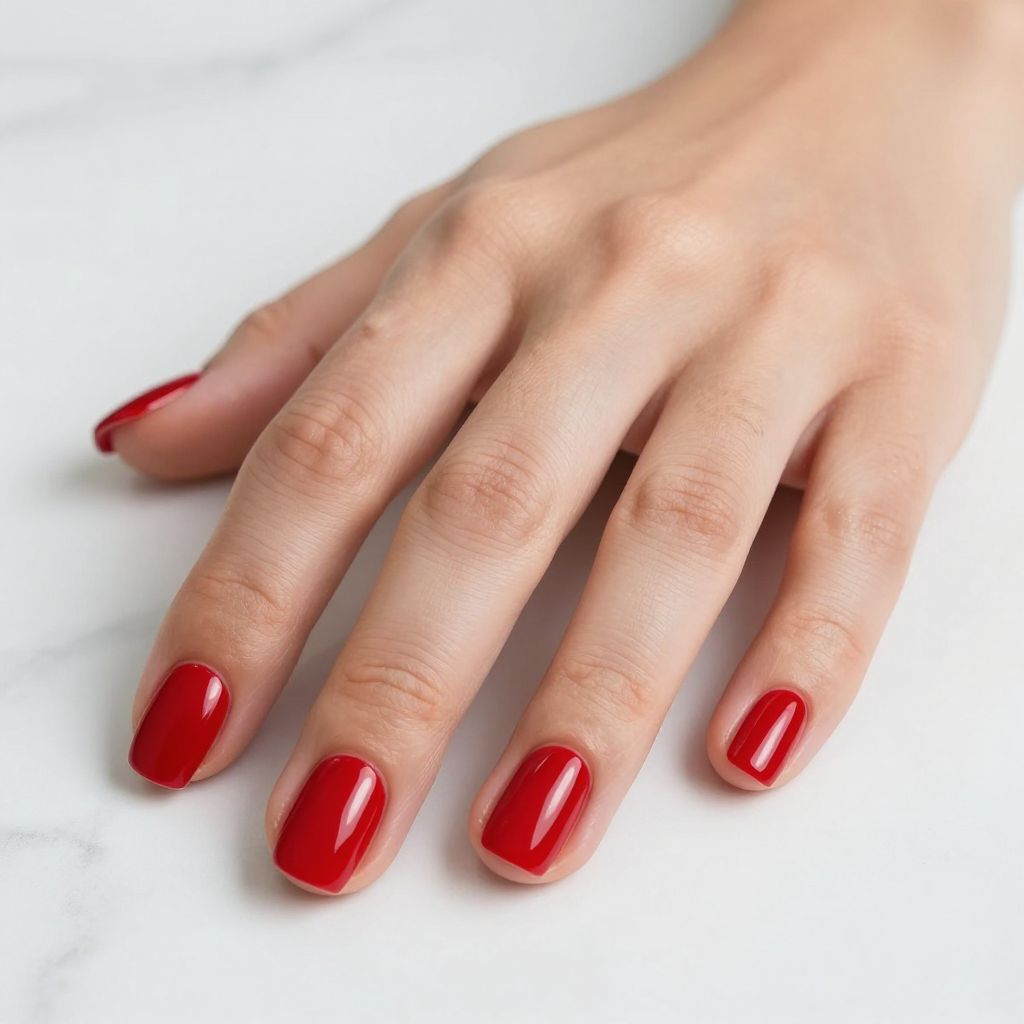 Classic Red Manicure nail idea 2