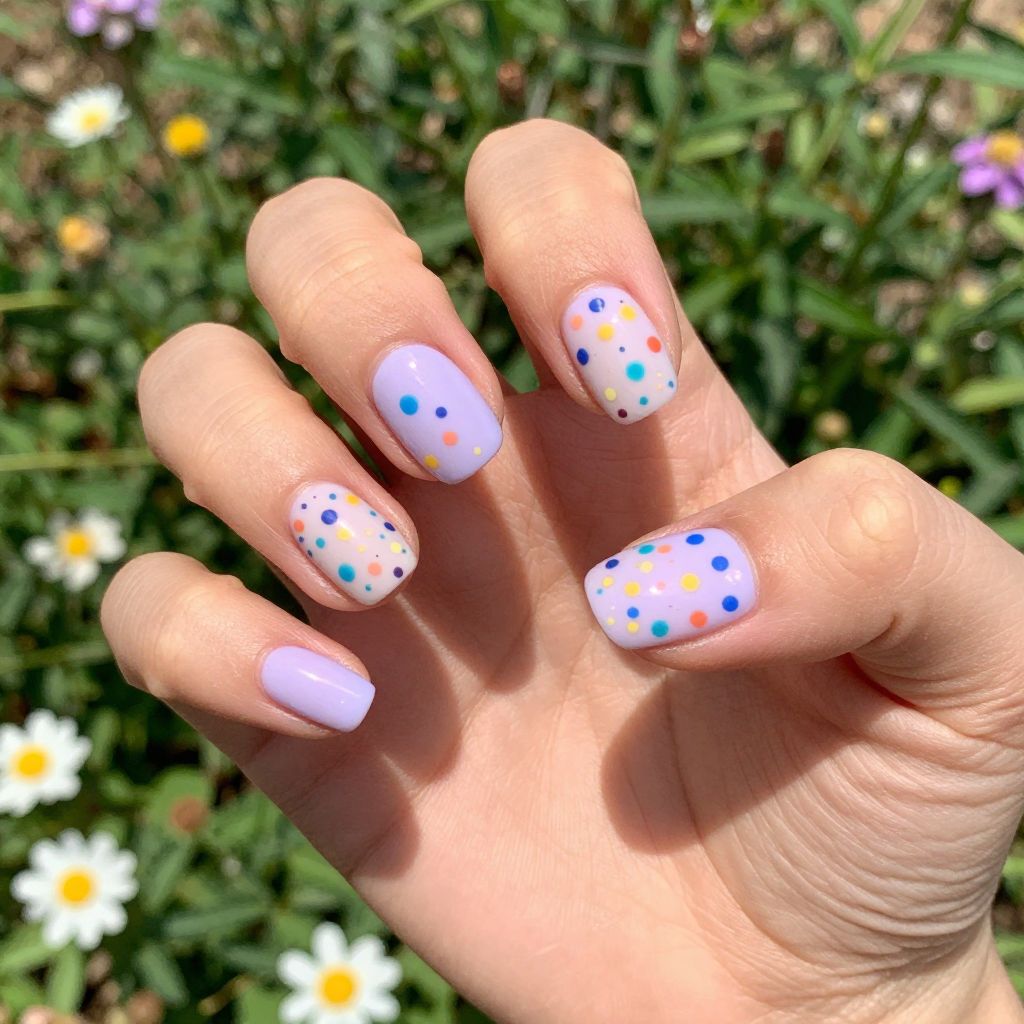 Speckled Pastel Manicure nail idea 4