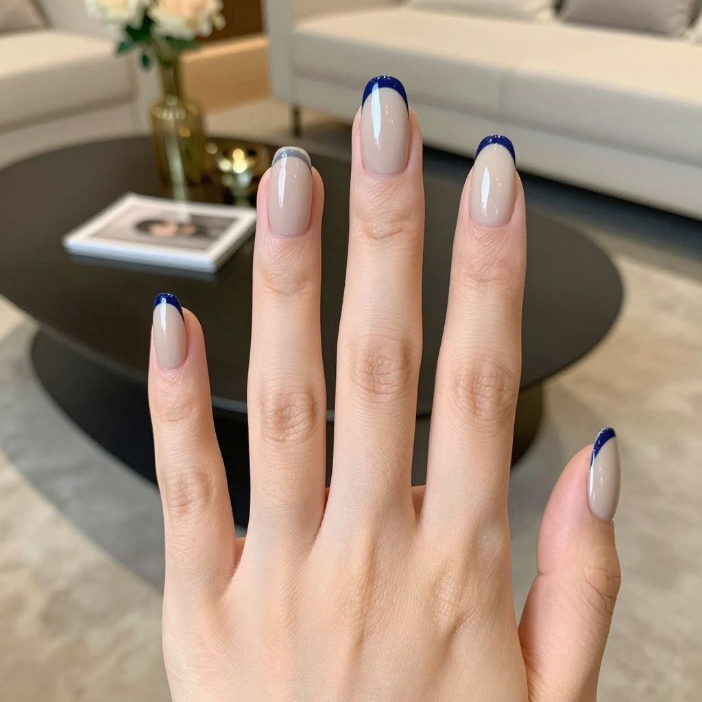 Solid Color with French Tip Twist nail idea 5