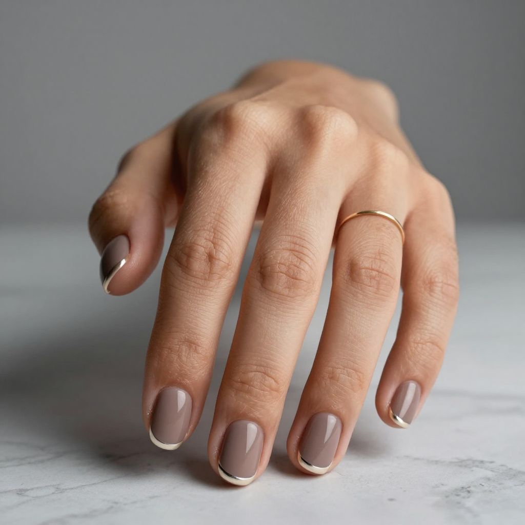 Matte Taupe Nails