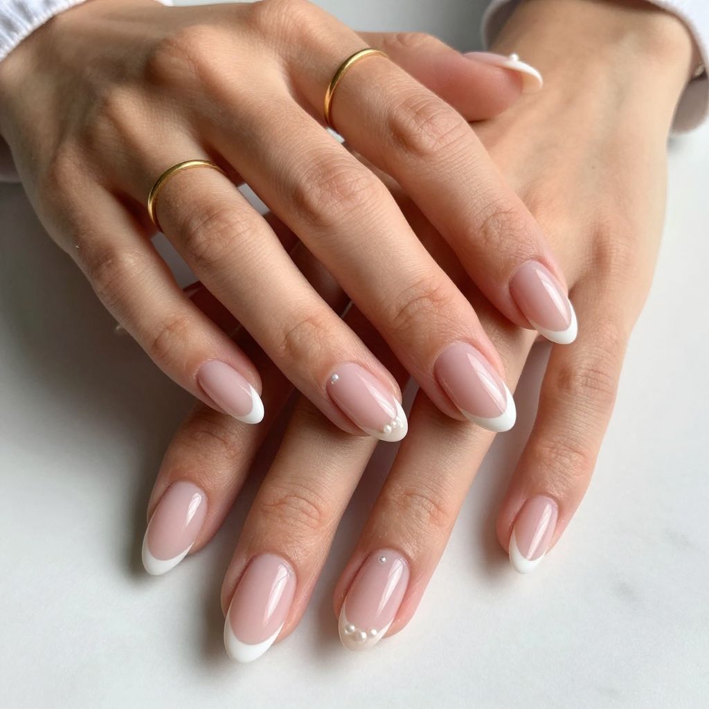 Easy Summer Nail Ideas - Pink and White Micro French Nails