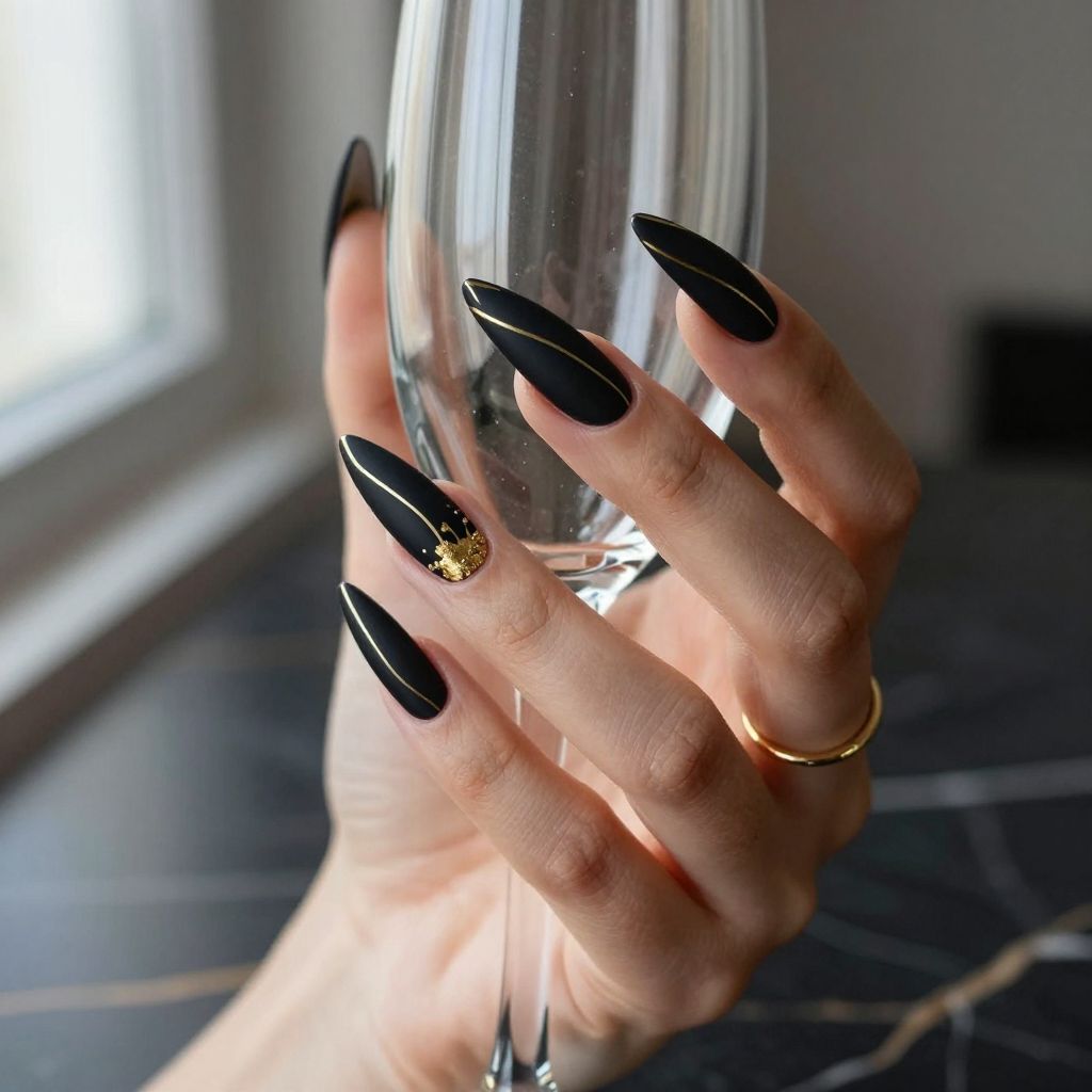 Edgy Black Nail Designs 1