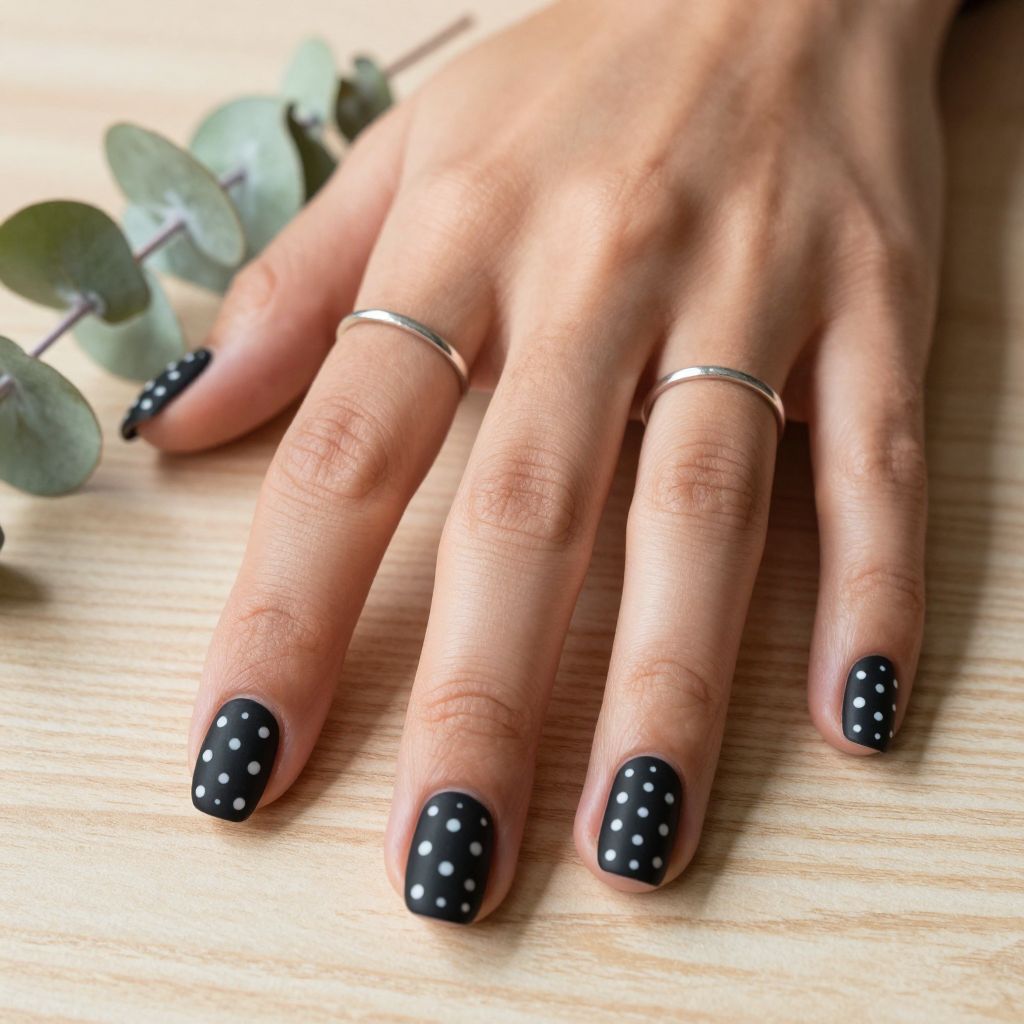 Edgy Black Nail Designs 5
