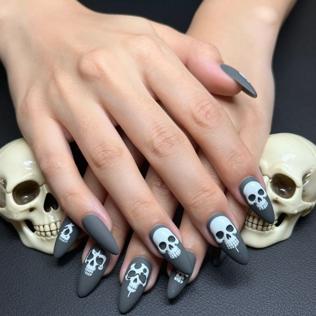 Edgy Stiletto Nail Designs nail idea 10
