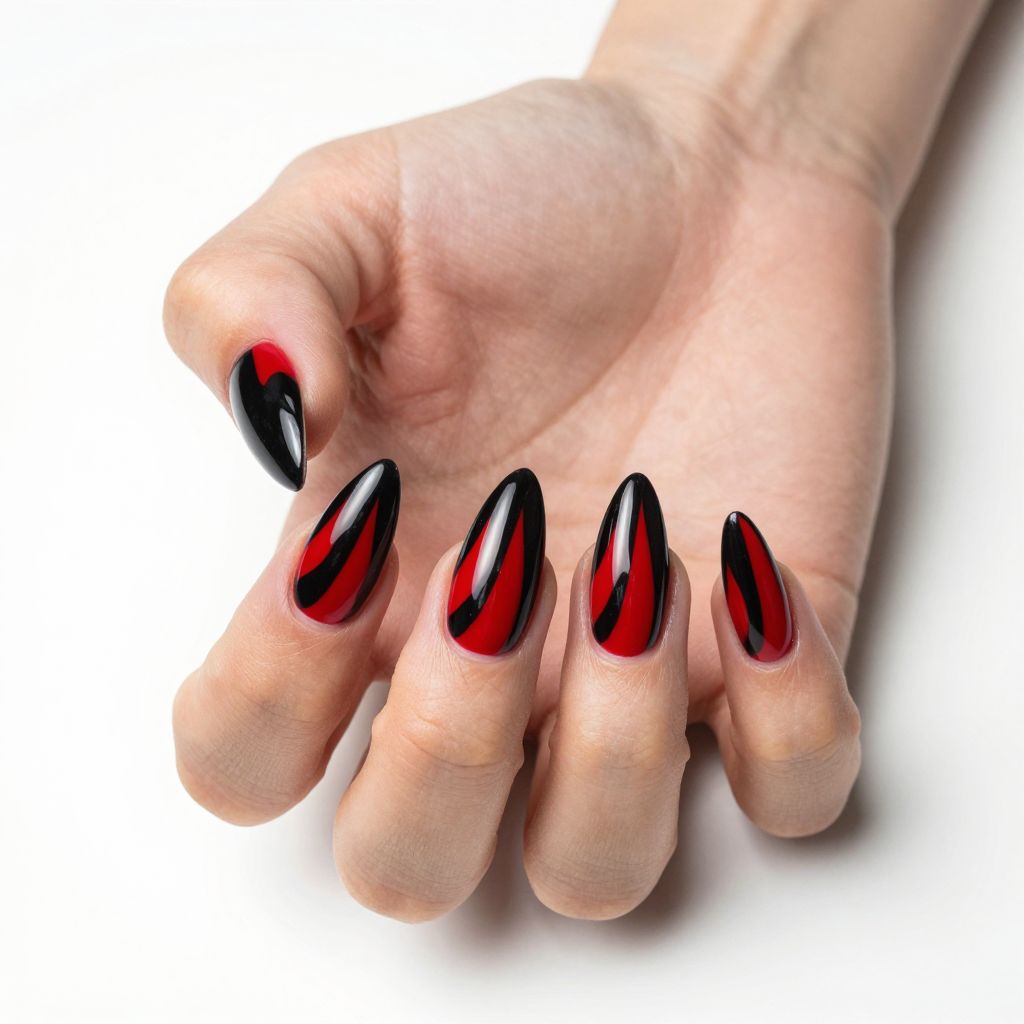 Edgy Stiletto Nail Designs nail idea 12