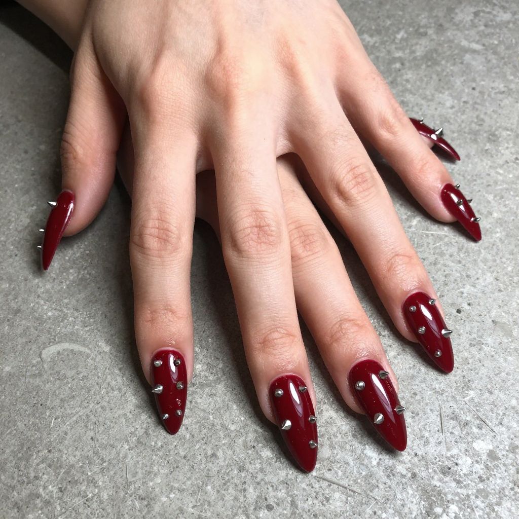 Edgy Stiletto Nail Designs nail idea 3