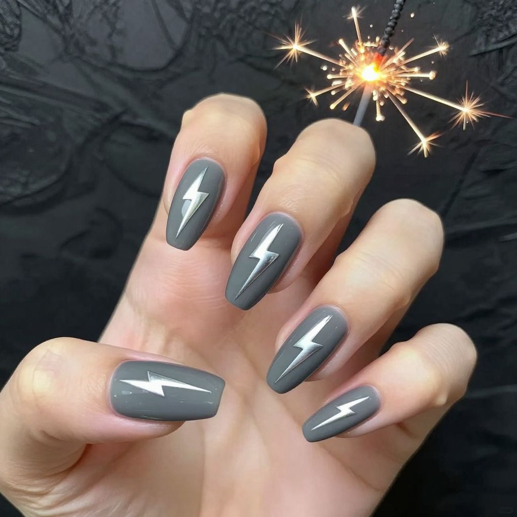 Edgy Stiletto Nail Designs nail idea 4
