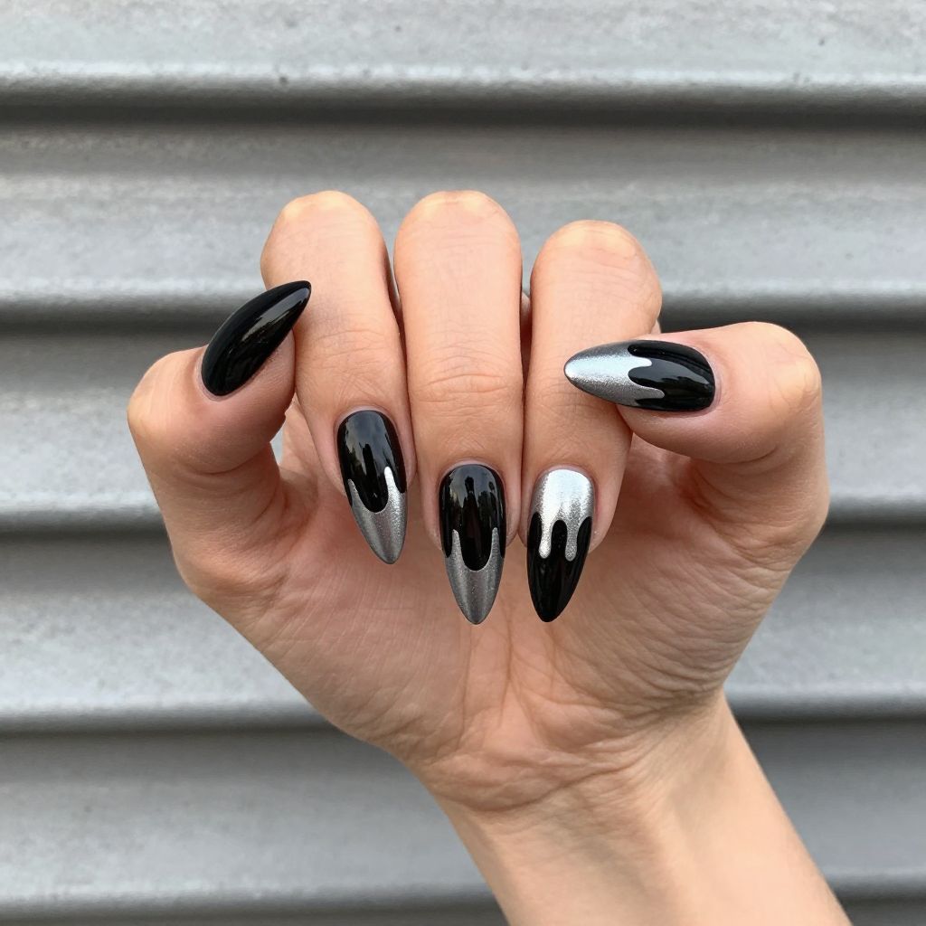 Edgy Stiletto Nail Designs nail idea 9