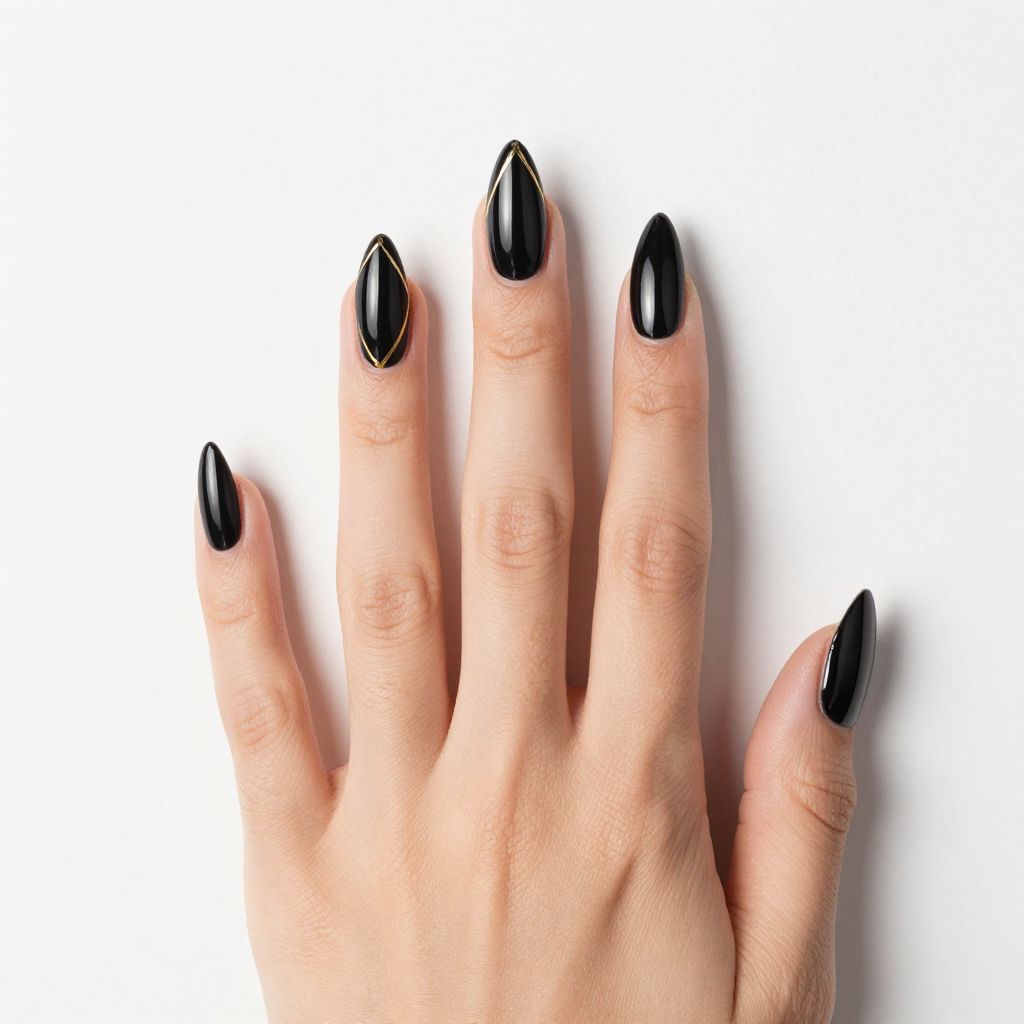 Edgy Stiletto Nail Designs nail idea 7