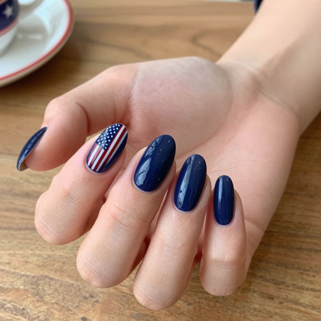 Elegant 4Th Of July nail idea 8