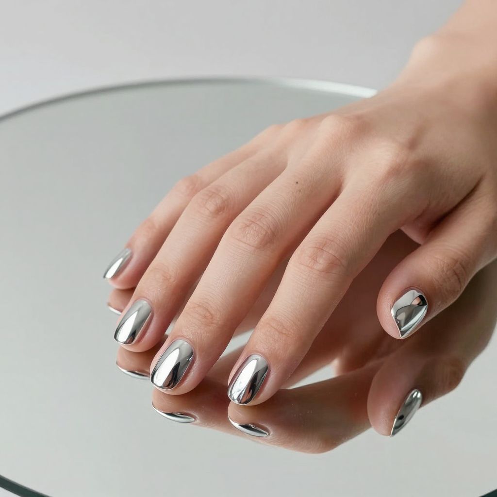 Chrome nails idea 5