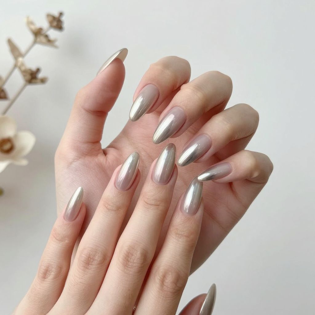 Chrome nails idea 9