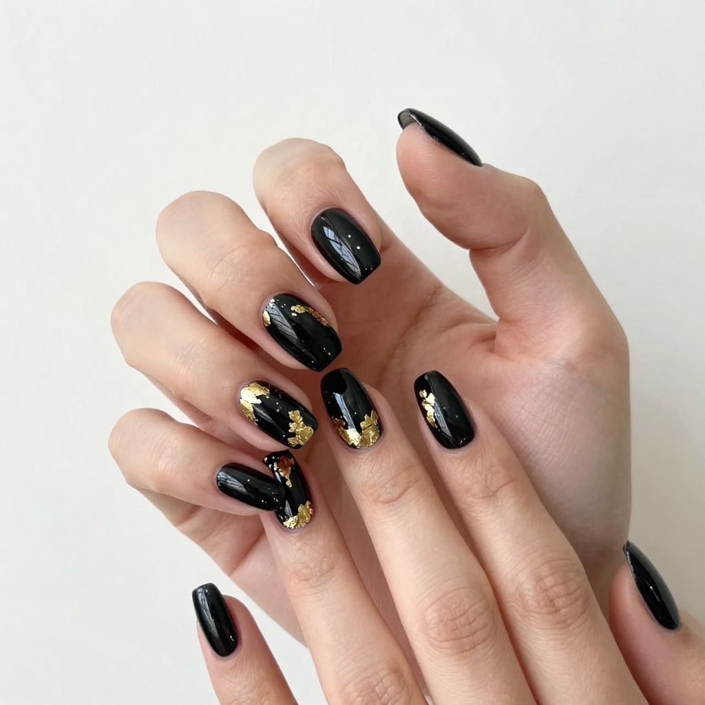 Black nail idea 1