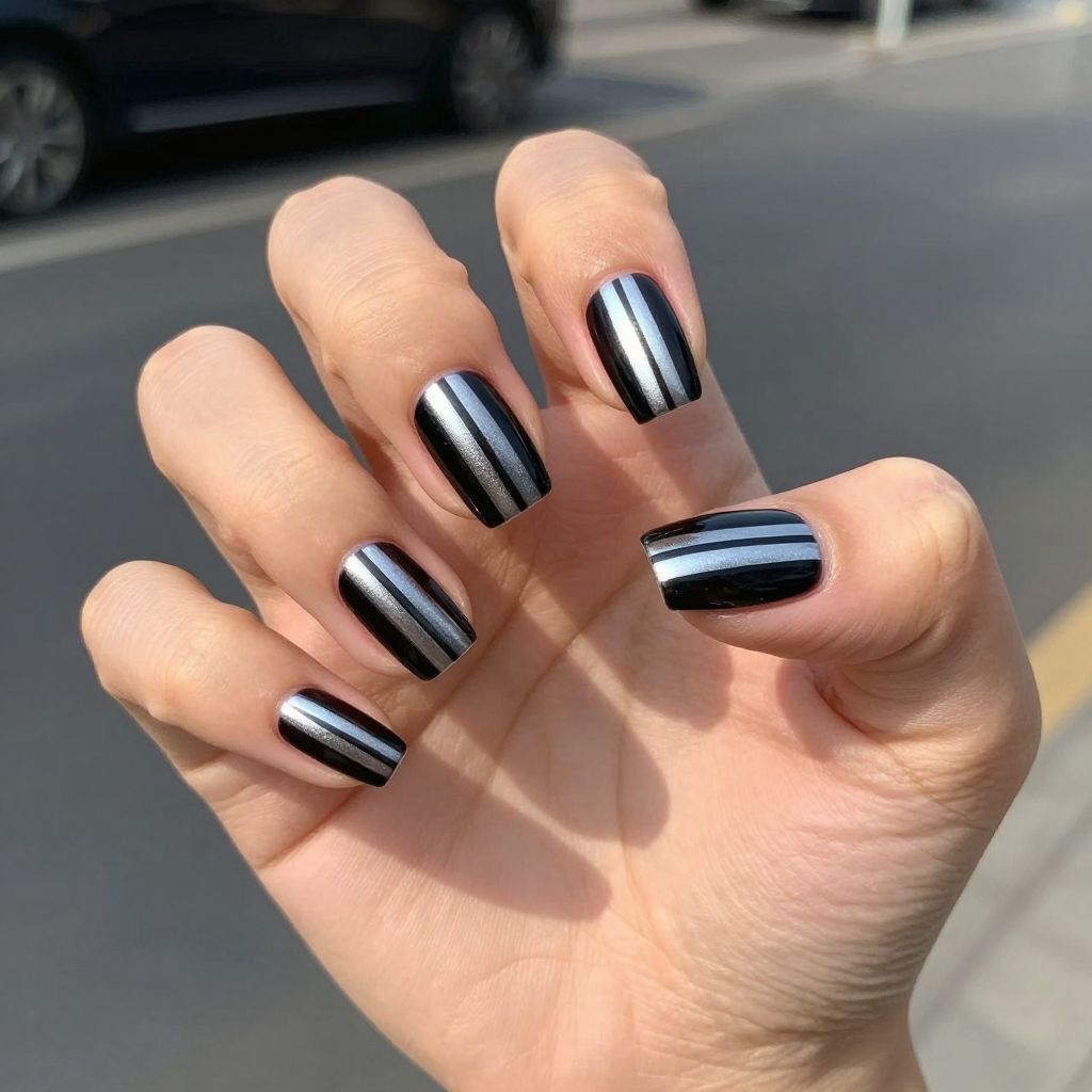 Black nail idea 11