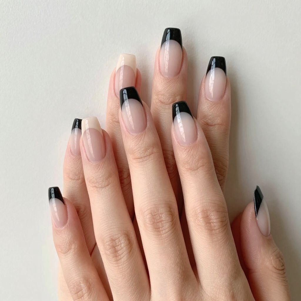 Black nail idea 12