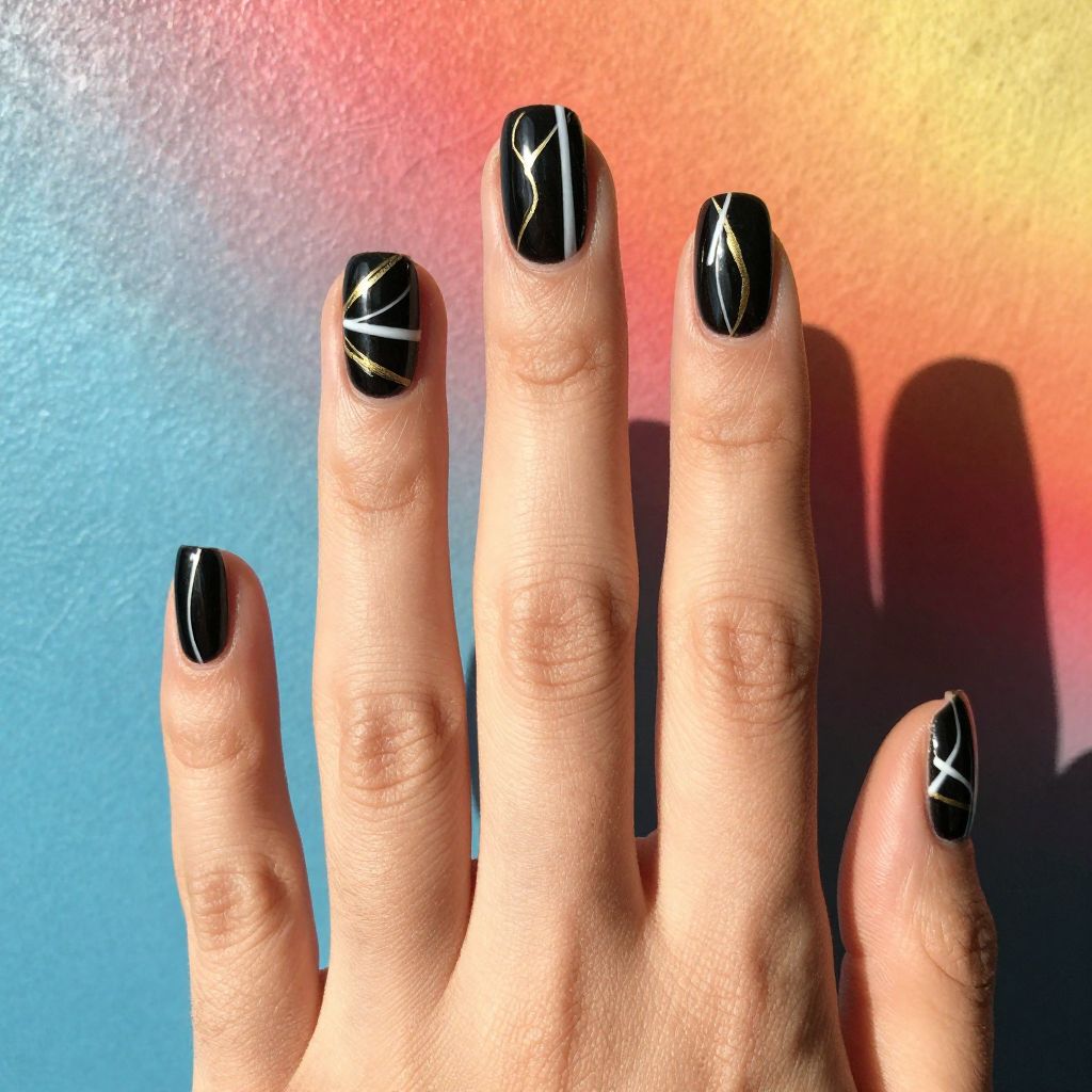 Black nail idea 13