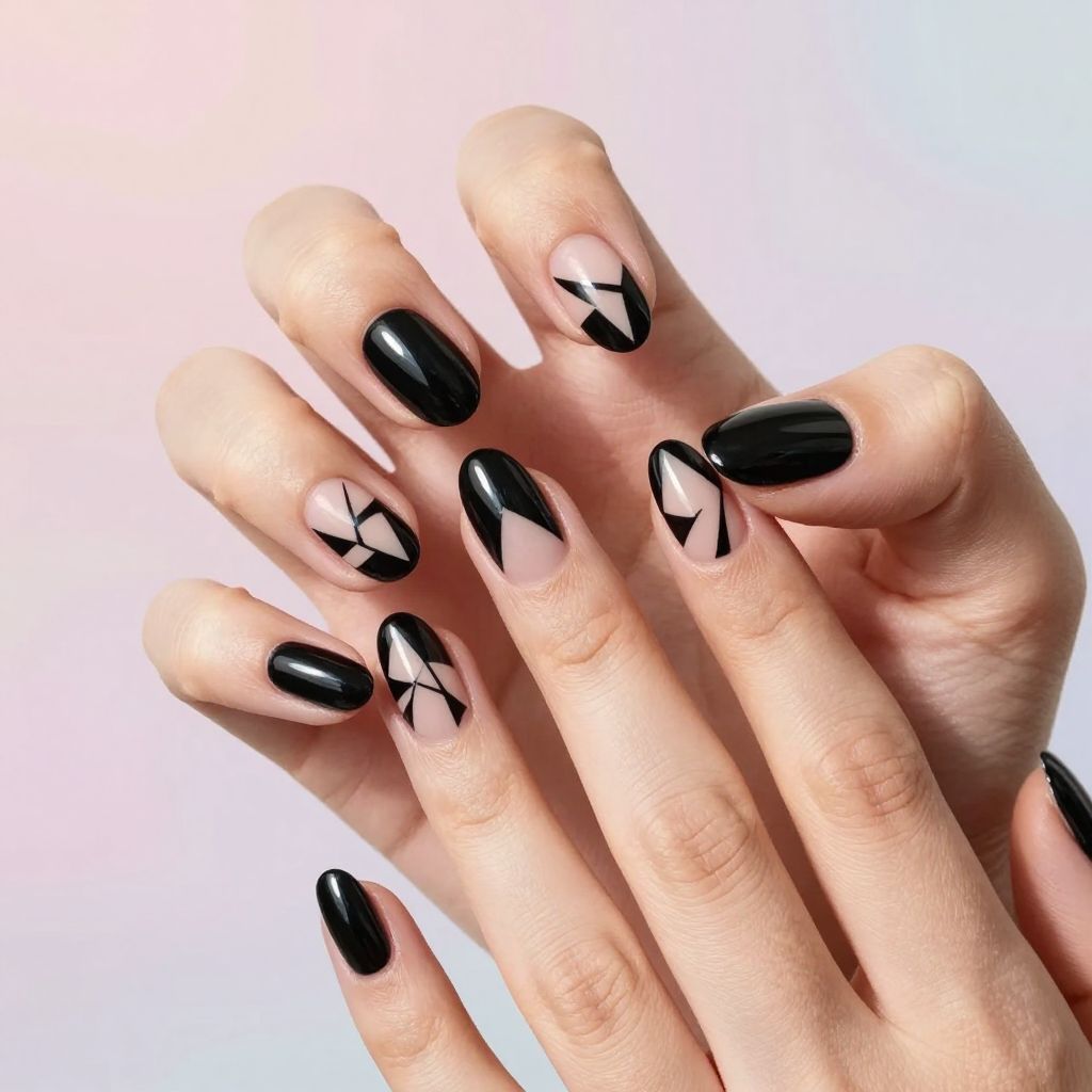 Black nail idea 3