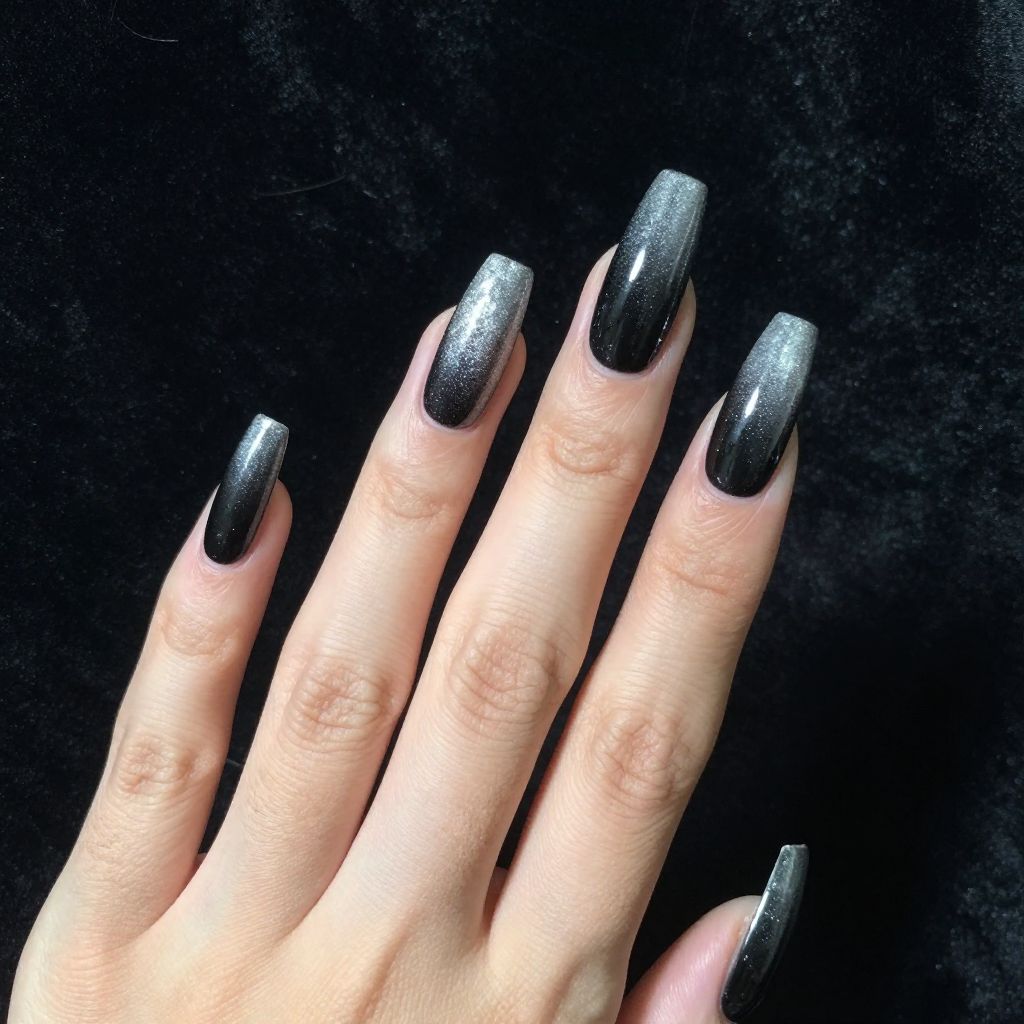 Black nail idea 4